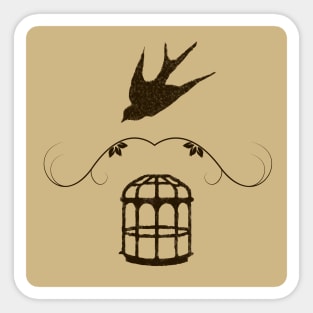 Bird or Cage Sticker